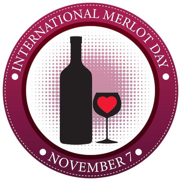 Vecteur gratuit conception d'affiche de la journée internationale du merlot