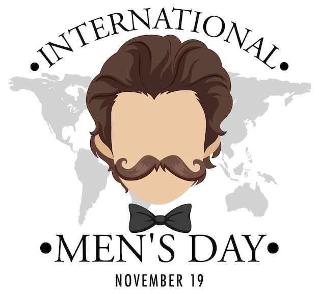 Vecteur gratuit conception d'affiche de la journée internationale des hommes