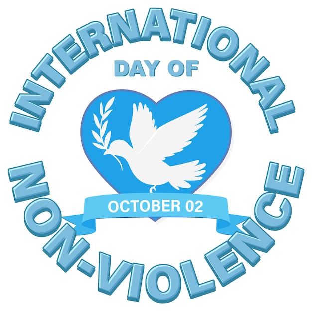 Conception De L'affiche De La Journée Internationale De La Non-violence