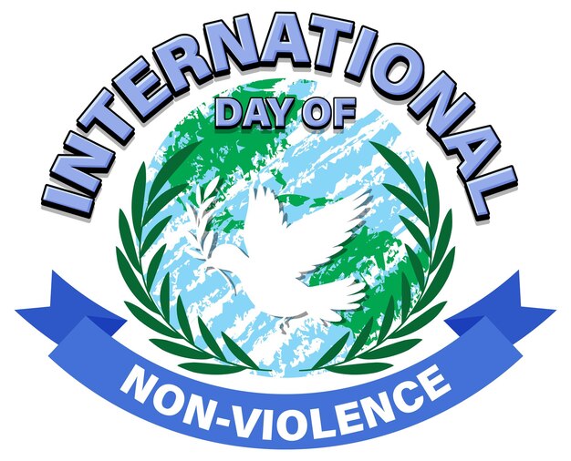 Vecteur gratuit conception de l'affiche de la journée internationale de la non-violence