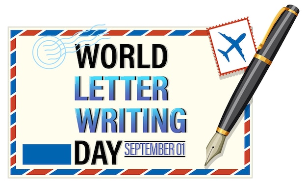 Conception d'affiche de la Journée mondiale de l'écriture de lettres