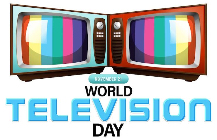Vecteur gratuit conception d'affiche de la journée mondiale de la télévision
