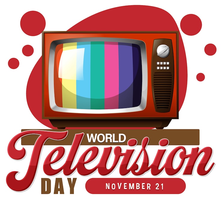 Vecteur gratuit conception d'affiche de la journée mondiale de la télévision