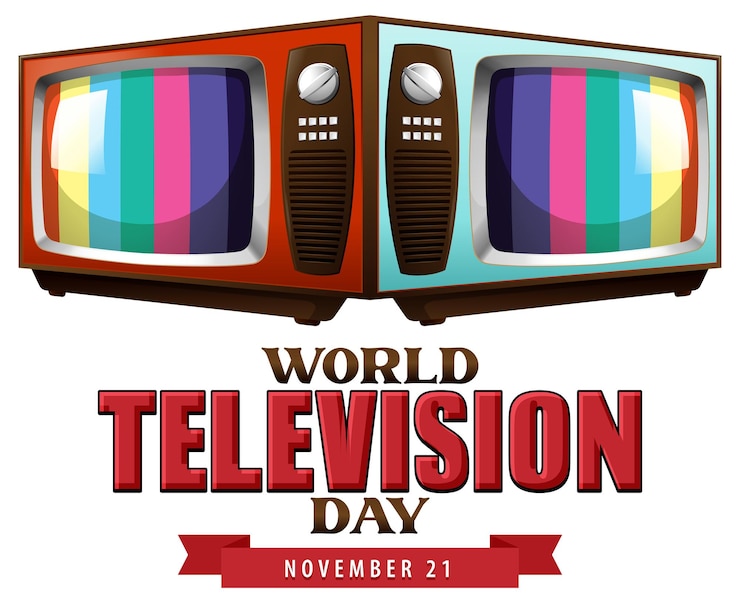 Vecteur gratuit conception d'affiche de la journée mondiale de la télévision