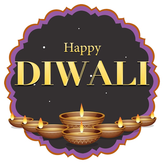 Vecteur gratuit conception d'affiche de joyeux jour de diwali