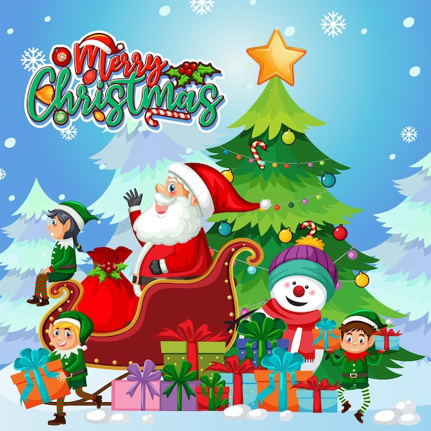 Conception D'affiche Joyeux Noël Vecteur Gratuite