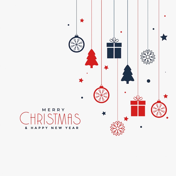Vecteur gratuit conception d&#39;affiche de noël avec des éléments décoratifs