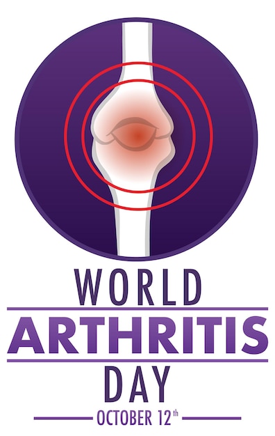 Vecteur gratuit conception d'affiche pour la journée mondiale de l'arthrite