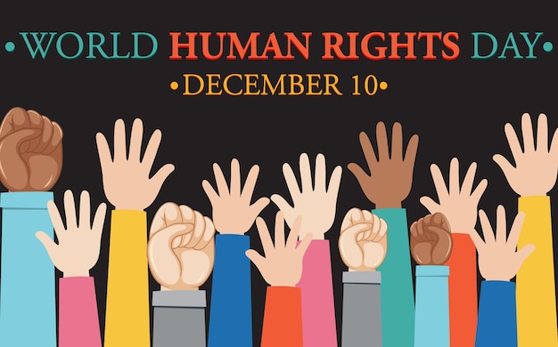 Conception D'affiche Pour La Journée Mondiale Des Droits De L'homme