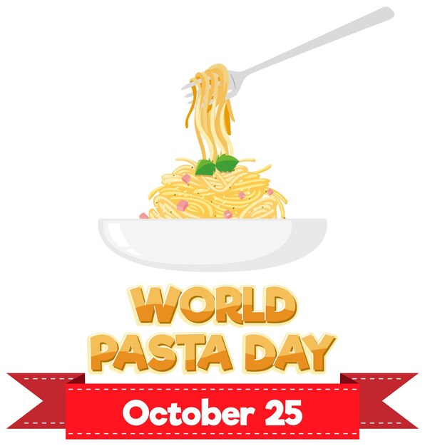 Conception d'affiche pour la journée mondiale des pâtes