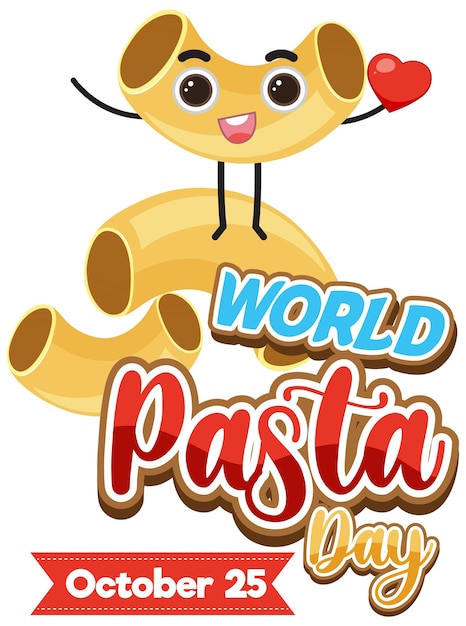 Vecteur gratuit conception d'affiche pour la journée mondiale des pâtes