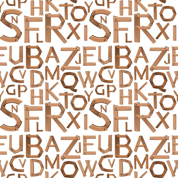 Conception de l'alphabet anglais sans soudure