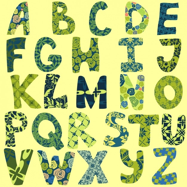 La Conception De L'alphabet Floral