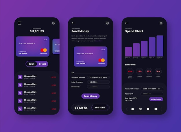 Conception de l'application mobile de l'interface utilisateur de la passerelle de paiement