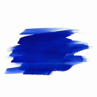 Conception aquarelle de coup de pinceau bleu