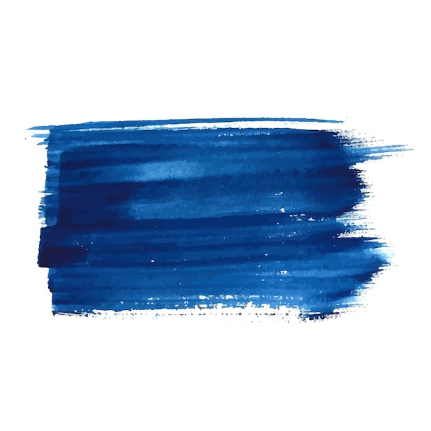 Conception aquarelle de coup de pinceau bleu