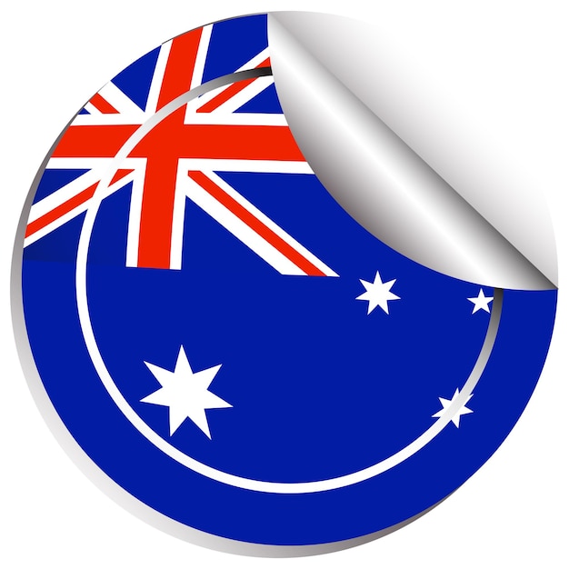 Vecteur gratuit conception d'autocollants pour le drapeau australien