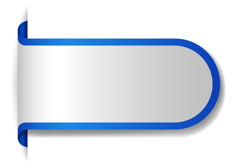 Vecteur gratuit conception de baner bleu sur fond blanc