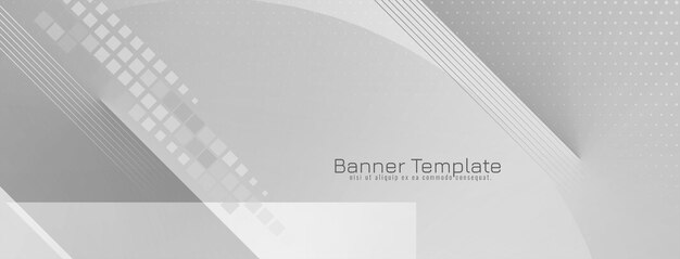 Conception de bannière d'affaires géométrique de couleur grise élégante moderne