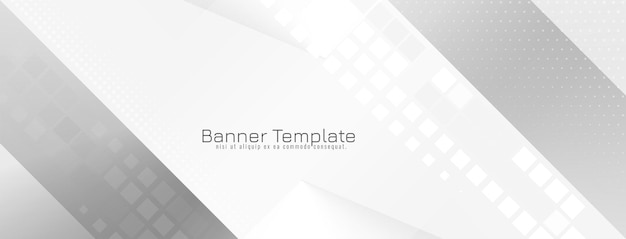 Conception de bannière brillante de concept géométrique de couleur grise moderne