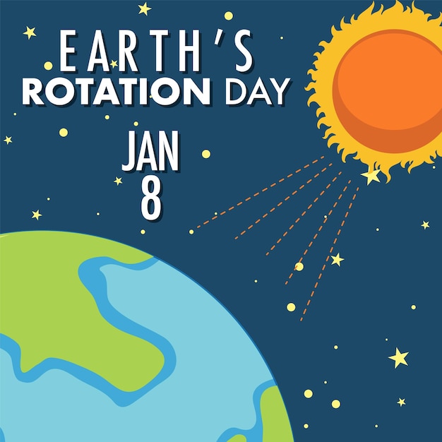 Conception De La Bannière Du Jour De La Rotation De La Terre