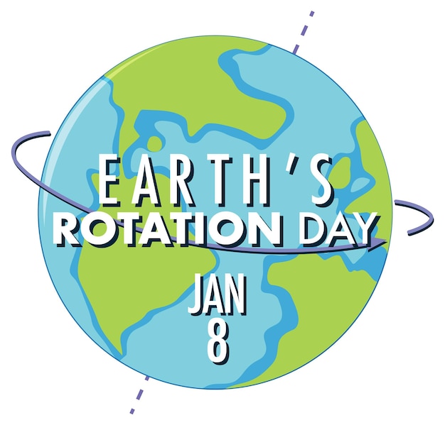 Vecteur gratuit conception de la bannière du jour de la rotation de la terre