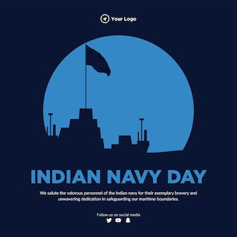 Conception de bannière du modèle de la journée de la marine indienne