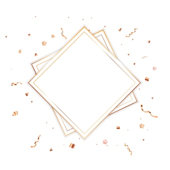 Conception de bannière de félicitations avec confetti pour party holiday background. illustration vectorielle