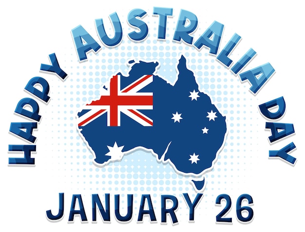 Vecteur gratuit conception de bannière happy day australie