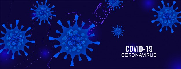 Conception de bannière d'infection à coronavirus Covid-19