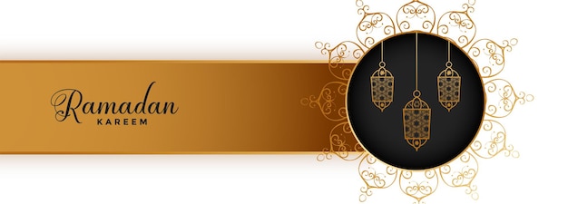Vecteur gratuit conception de bannière islamique du festival eid ramadan kareem