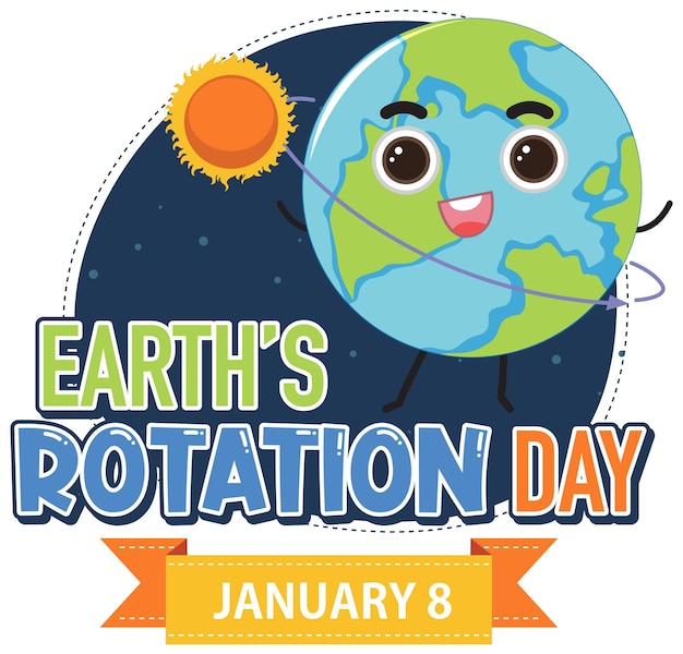 Conception De Bannière De Jour De Rotation De La Terre