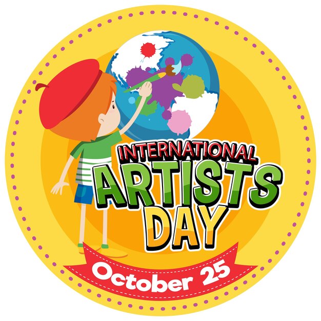Conception de bannière de la Journée internationale des artistes