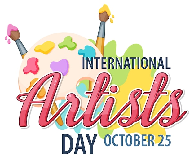 Vecteur gratuit conception de bannière de la journée internationale des artistes