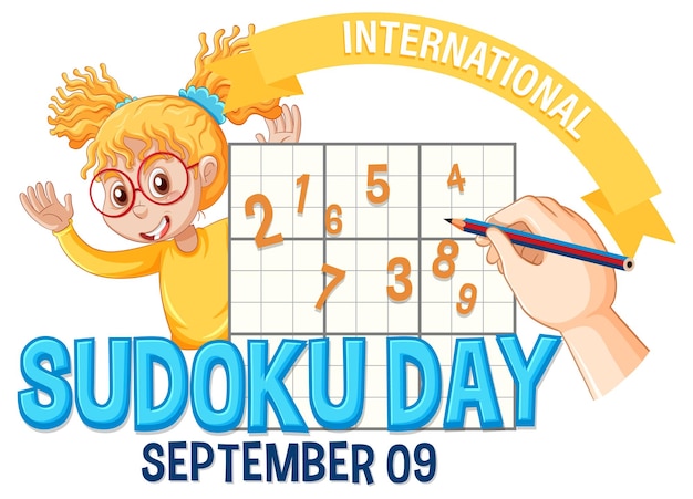 Conception De La Bannière De La Journée Internationale Du Sudoku