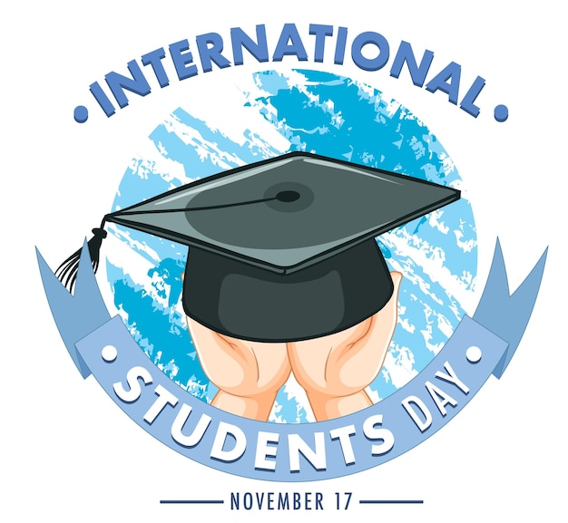 Vecteur gratuit conception de bannière de la journée internationale des étudiants