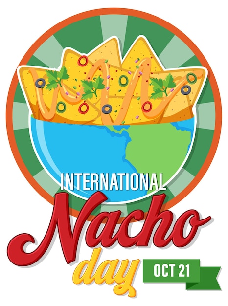 Conception De La Bannière De La Journée Internationale Des Nachos