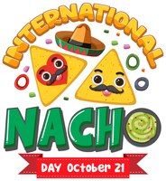 Vecteur gratuit conception de la bannière de la journée internationale des nachos
