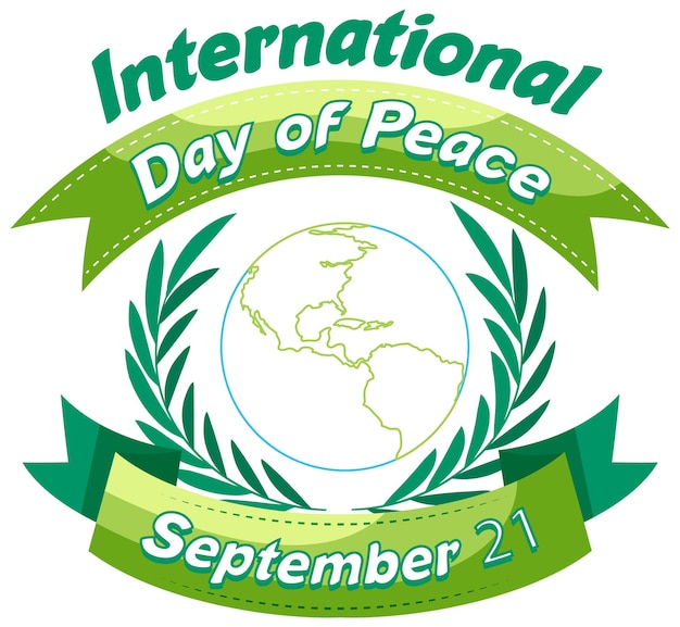 Vecteur gratuit conception de la bannière de la journée internationale de la paix