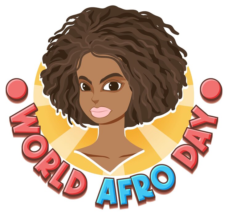 Vecteur gratuit conception de bannière de la journée mondiale de l'afro le 15 septembre