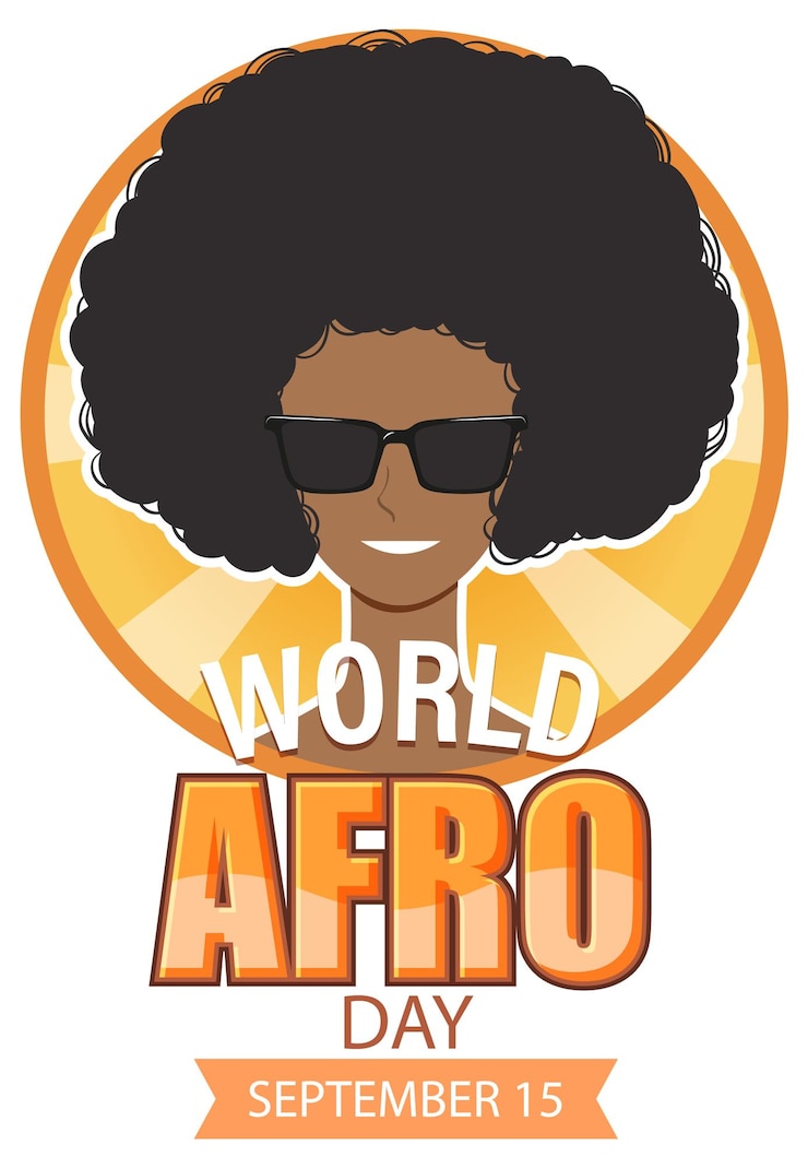 Vecteur gratuit conception de bannière de la journée mondiale de l'afro le 15 septembre