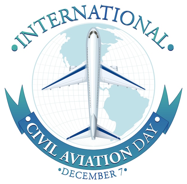 Conception De La Bannière De La Journée Mondiale De L'aviation Civile