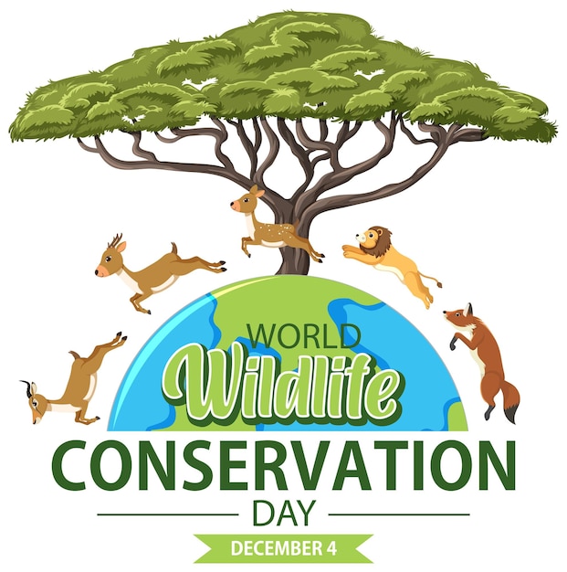 Conception De Bannière De La Journée Mondiale De La Conservation De La Faune