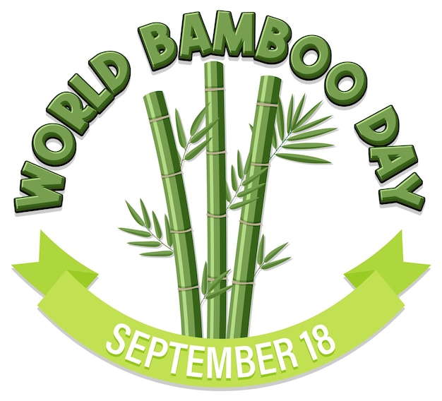 Vecteur gratuit conception de bannière de la journée mondiale du bambou du 18 septembre