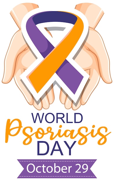 Vecteur gratuit conception de bannière de la journée mondiale du psoriasis