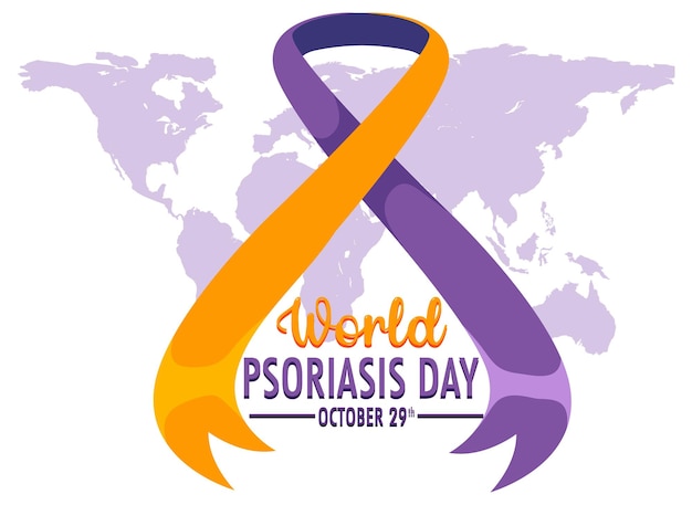 Conception De Bannière De La Journée Mondiale Du Psoriasis