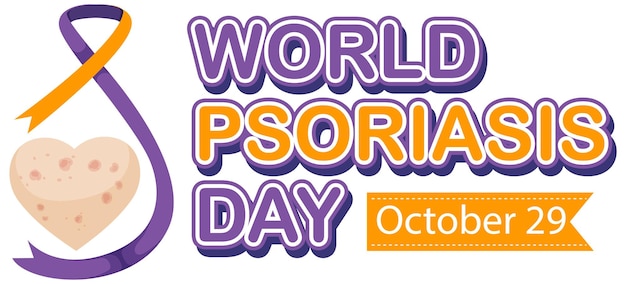 Vecteur gratuit conception de bannière de la journée mondiale du psoriasis