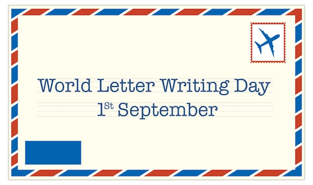 Vecteur gratuit conception de bannière de la journée mondiale de l'écriture de lettres