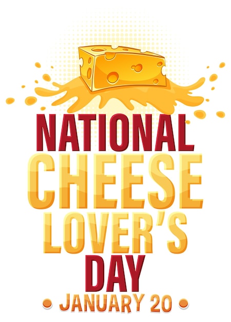 Vecteur gratuit conception de bannière de la journée nationale des amateurs de fromage