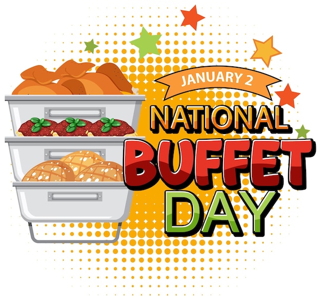 Conception De La Bannière De La Journée Nationale Du Buffet